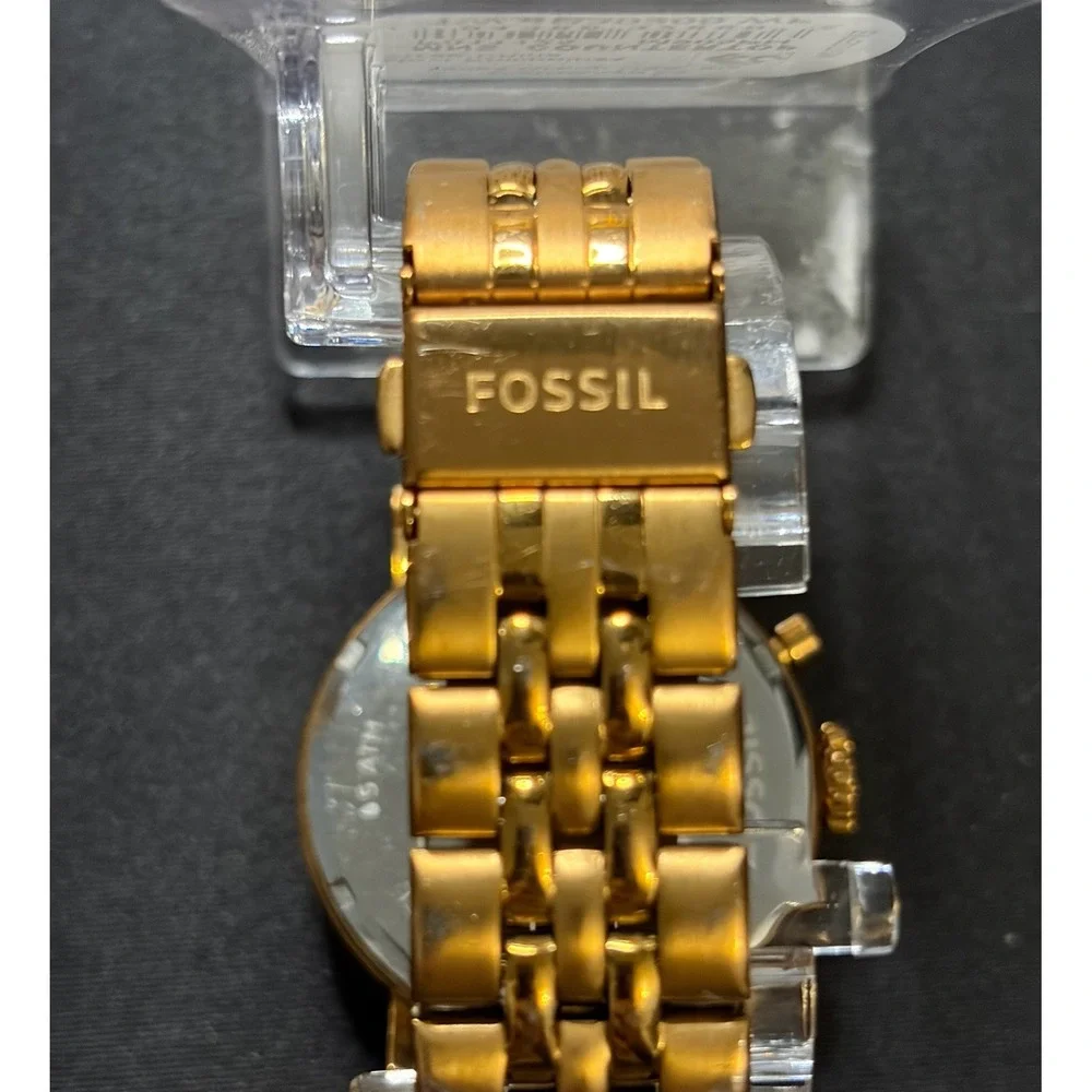 Fossil ES3380 Watch Womens Rose Gold Chronograph Stainless Steel Wristwatch